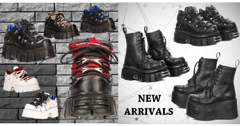 New Rock Buty Shoes A Fusion of Gothic, Rock, and Biker Culture